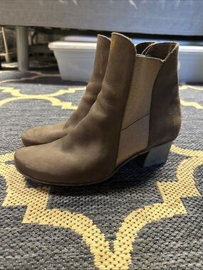 Arche Brown Suede Chelsea Booties with Elastic Side Panels